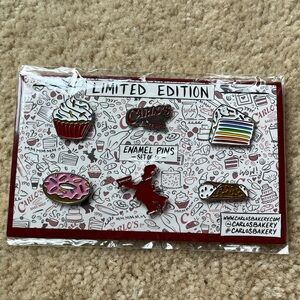 NEW Set of 6 Carlo's Bake Shop Enamel Pins - Cake Boss Hoboken NJ
